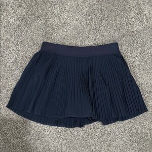 Navy Pleated Skirt